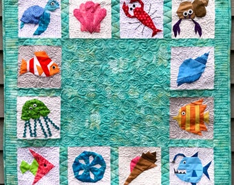 UNDER The SEA Paper Pieced Quilt Pattern in PDF