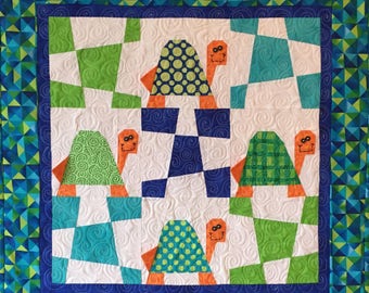 Totally Turtle Paper Pieced Quilt Pattern in PDF