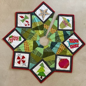 CHRISTMAS TREE SKIRT, Not a Pattern, Finished Product, Free Shipping, Made By Marney, Christmas Decor