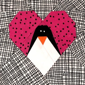 FREE Loveable Penguin Paper Pieced Block in PDF