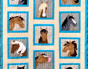 HORSE QUILT Pattern: Paper Pieced Design (PDF Pattern)