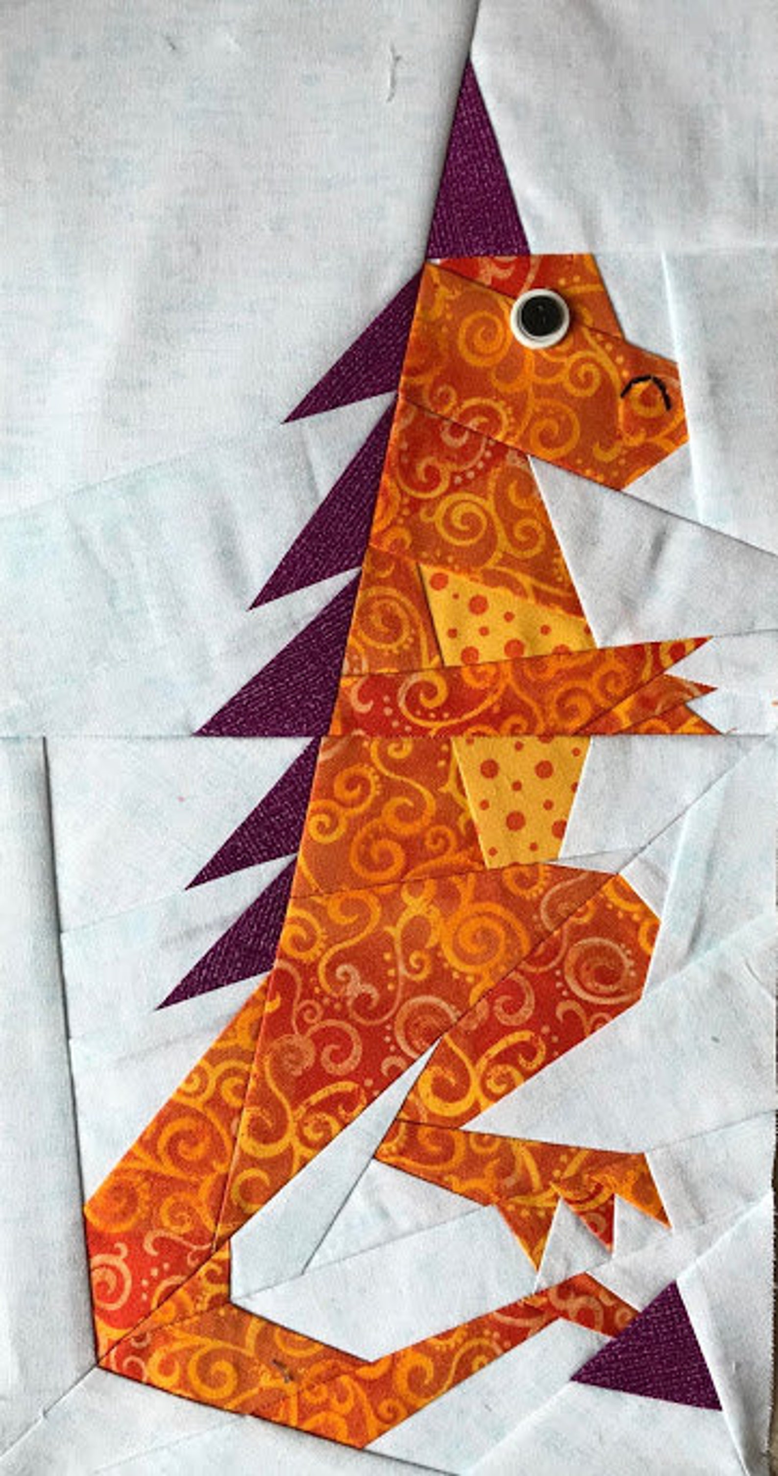 DRAGON QUILT Paper Pieced Pattern in PDF Etsy
