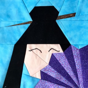 GEISHA Paper Pieced Pattern Block in PDF