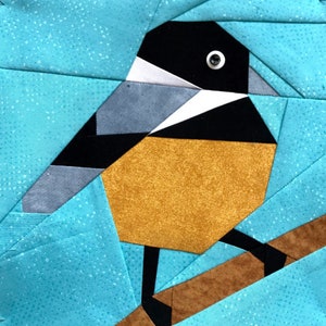 CHICKADEE #1 Paper Pieced Block Pattern in PDF