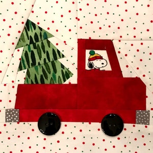 Little Red Truck Paper Pieced Pattern in PDF