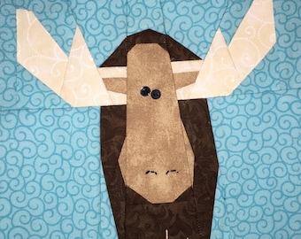 Moose Paper Pieced Block Pattern in PDF