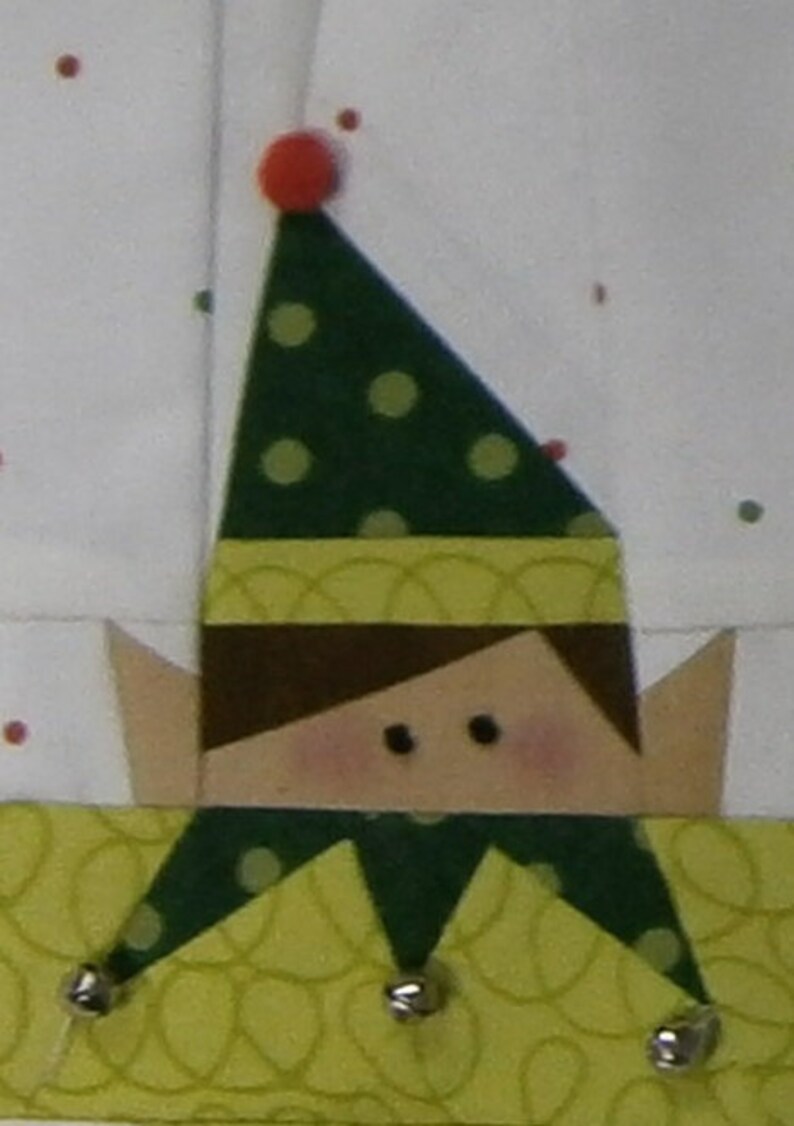 Paper Pieced Elf Block - Etsy