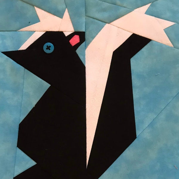 STINKER SKUNK Paper Pieced Block Pattern in PDF