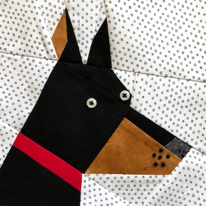 Doberman Paper Piecing Pattern in PDF