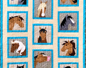 HORSE QUILT Pattern: Paper Pieced Design (PDF Pattern)