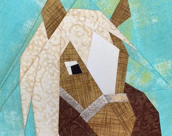 Paper Pieced Horse Quilt Block Pattern (PDF Pattern)
