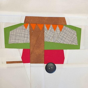 POP-UP CAMPER Paper Pieced Block Pattern, Instant Download, Foundation Paper Piecing, Camping Blocks, Camping Quilt, Made By Marney