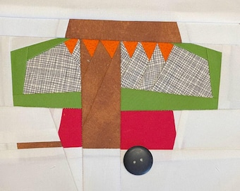 Pop-Up Camper Paper Pieced Block Pattern: Camping Quilt Block (Digital Download)