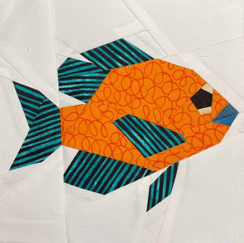 Patchwork Fish Blue Gill Fish Quilt Block Paper Piecing Pattern (PDF Download) - Etsy