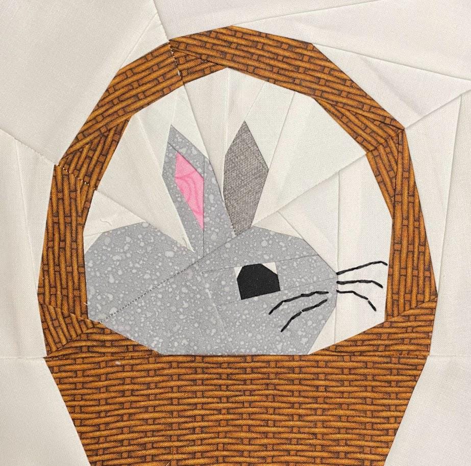 Paper Pieced Rabbit Pattern BUNNY QUILT Paper Pieced Pattern (PDF Instant Download), Foundation ...