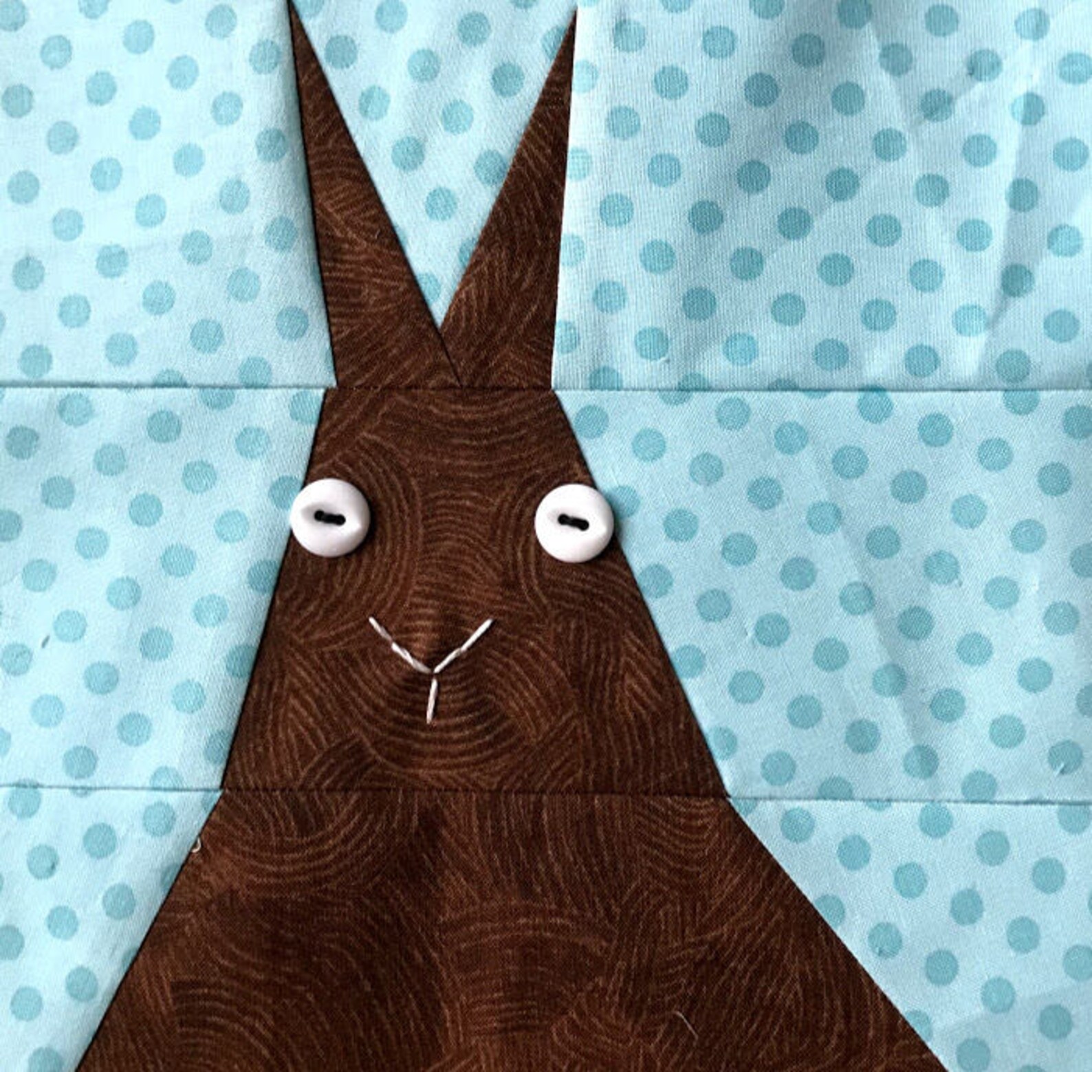 Chocolate Bunny Paper Pieced Block Pattern in PDF - Etsy