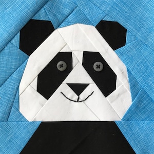 PANDA Paper Pieced Block Pattern in PDF