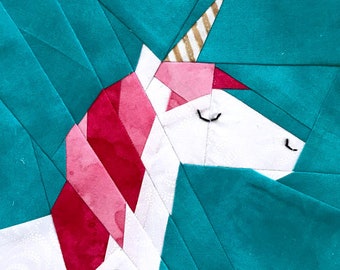 Unicorn Paper Piecing Pattern in PDF