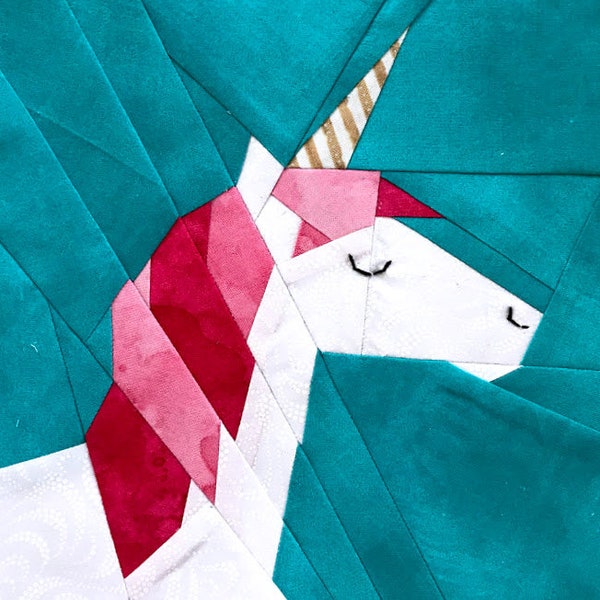 Unicorn Paper Piecing Pattern in PDF