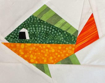 Sunfish Block Pattern: Paper Pieced Fish Quilt (PDF Pattern)