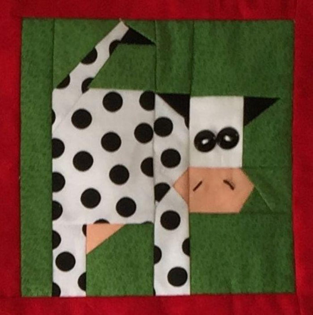 Library Cow Pattern COW BLOCK Paper Pieced Pattern in PDF - Etsy