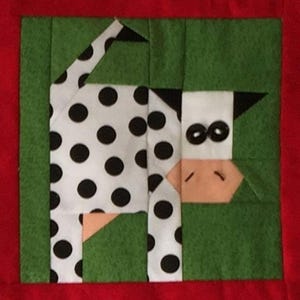 COW BLOCK Paper Pieced Pattern in PDF