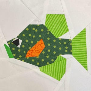CRAPPIE FISH BLOCK Paper Pieced Pattern in pdf, Instant Download, Fish Block, Crappie Pattern, Paper Pieced Crappie, Fish Pattern
