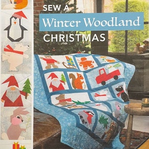 Sew A WINTER WOODLAND CHRISTMAS Paper Piecing Book, Hard Copy, Paper Piece Patterns, Sewing Projects, Made By Marney Patterns and Projects