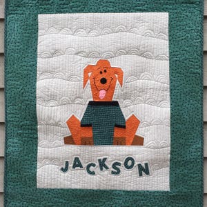 Paper Pieced Cozy Dog Quilt/Wall Hanging Pattern in PDF