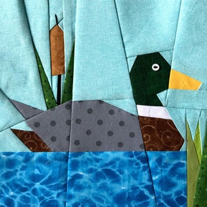 Mallard On The Lake Paper Piecing Pattern in PDF