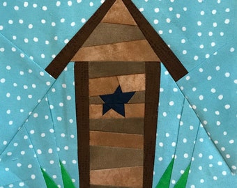 OUT HOUSE Paper Piece Block Pattern in PDF