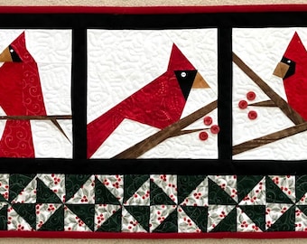 CARDINAL WALLHANGING Paper Pieced Pattern in PDF