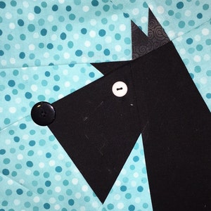 Scotch Terrier Paper Pieced Block Pattern in PDF