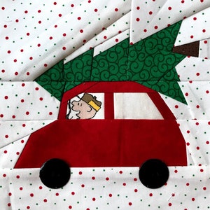 BUG WITH TREE Paper Pieced Block Pattern in pdf