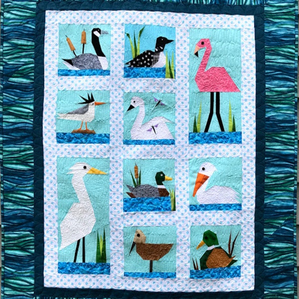 Fowl Friends Paper Pieced Pattern in PDF