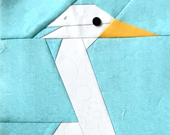 Heron Paper Piecing Block Pattern in PDF