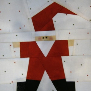 Paper Pieced Santa Block