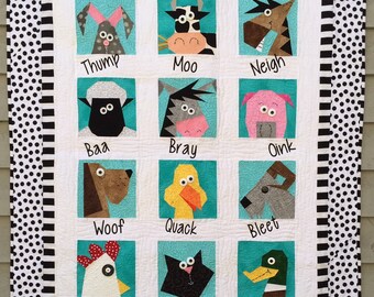 Farmyard Stars Paper Pieced Quilt