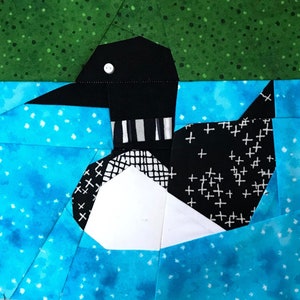 LOON On The LAKE #3 Paper Pieced Block in PDF