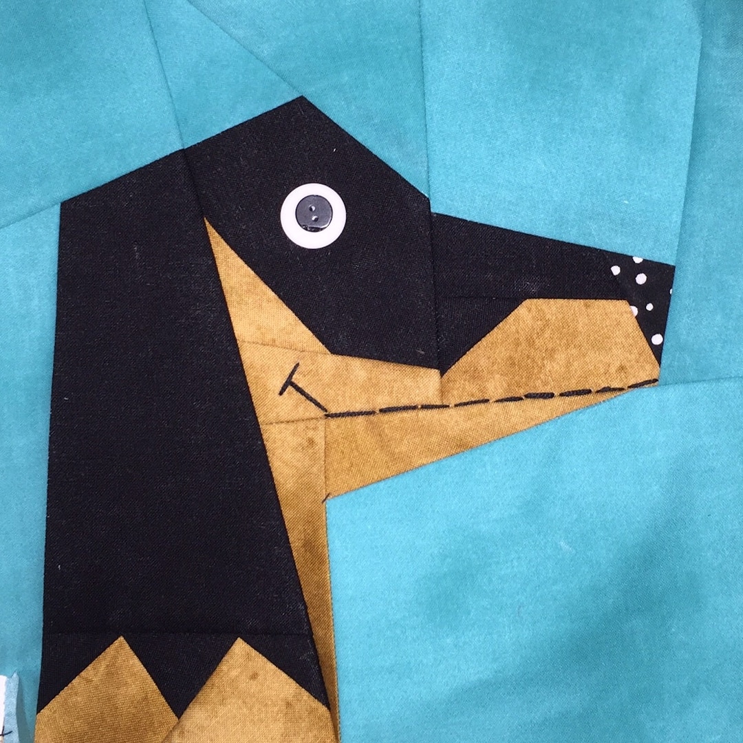 Dachshund Paper Pieced Block Pattern in PDF Etsy