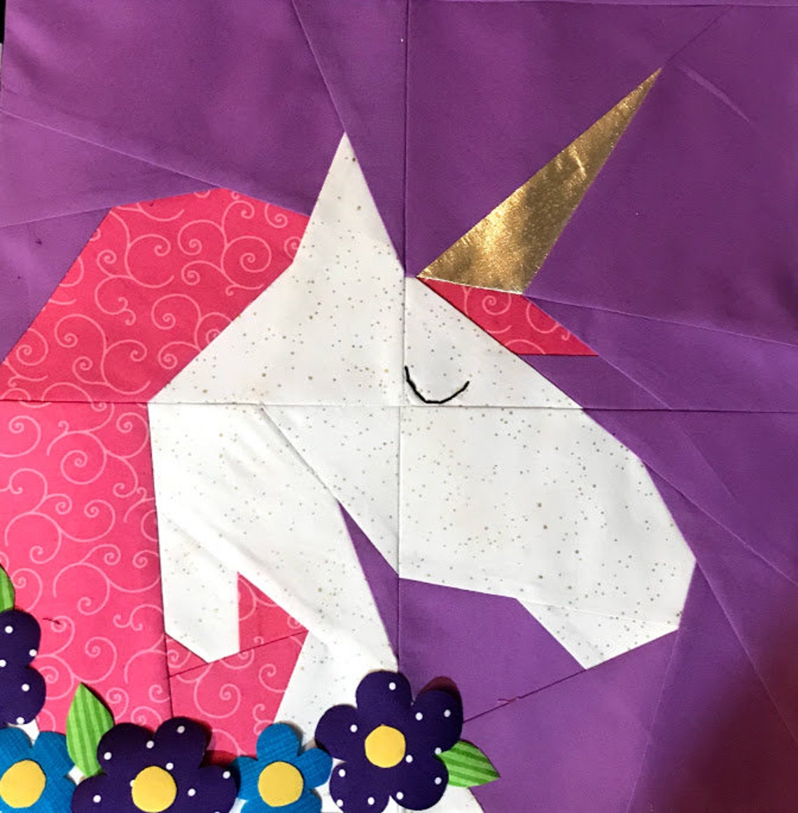 Unicorn Quilt Paper Pieced Pattern in PDF | Etsy