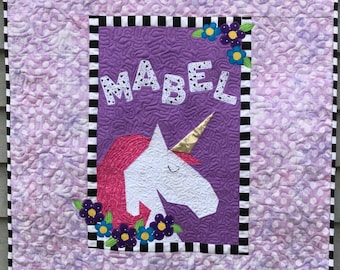 Unicorn Quilt Paper Pieced Pattern in PDF
