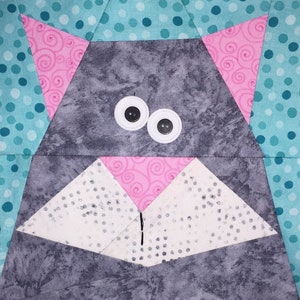 CUTE KITTY Paper Pieced Block Pattern in PDF