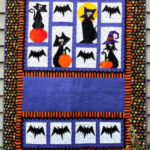 Patrón de patchwork con papel "El maullido del gato" en PDF