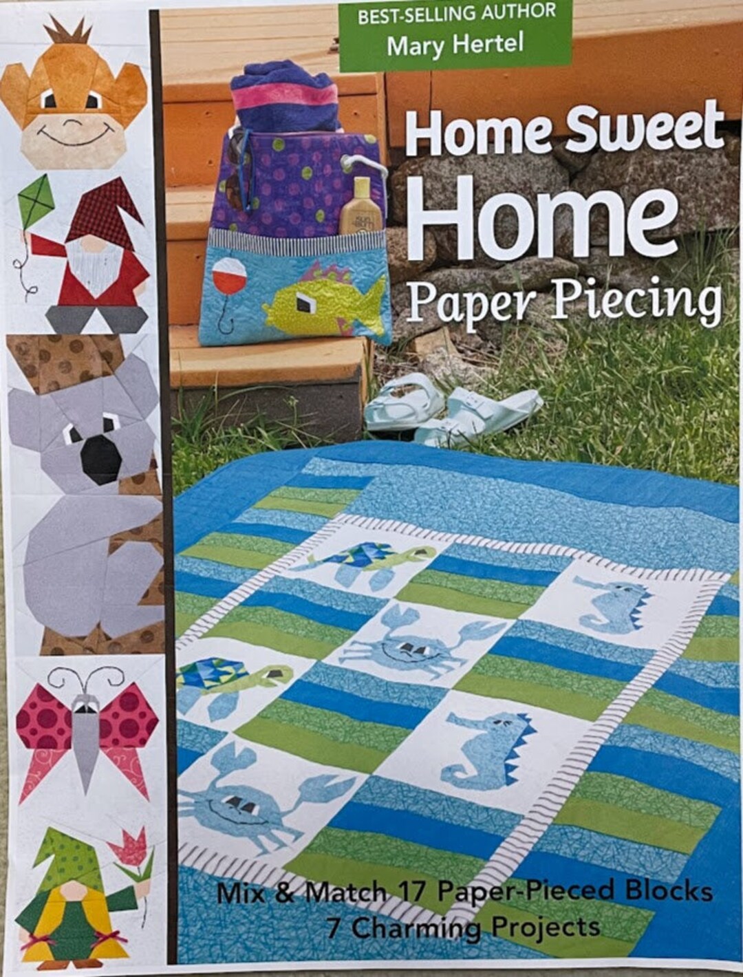 HOME SWEET HOME Paper Piecing Book, Hard Copy, Paper Piece Patterns