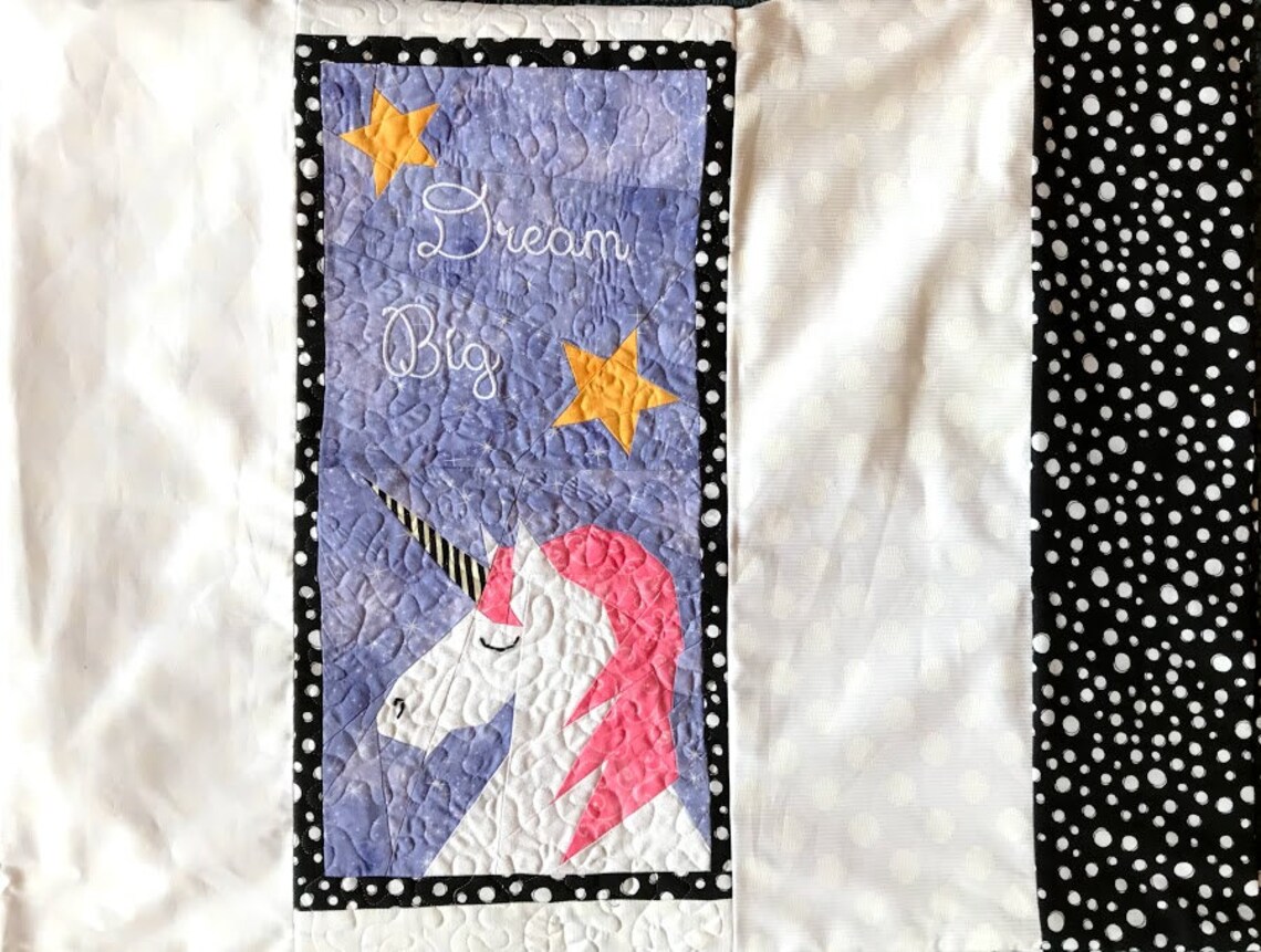 UNICORN PILLOWCASE Paper Pieced Pattern in PDF Etsy