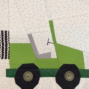 JEEP Paper Pieced Block Pattern in PDF, Instant Download, Jeep Block, Foundation Pieced Pattern, Jeep Pattern, Made By Marney Pattern