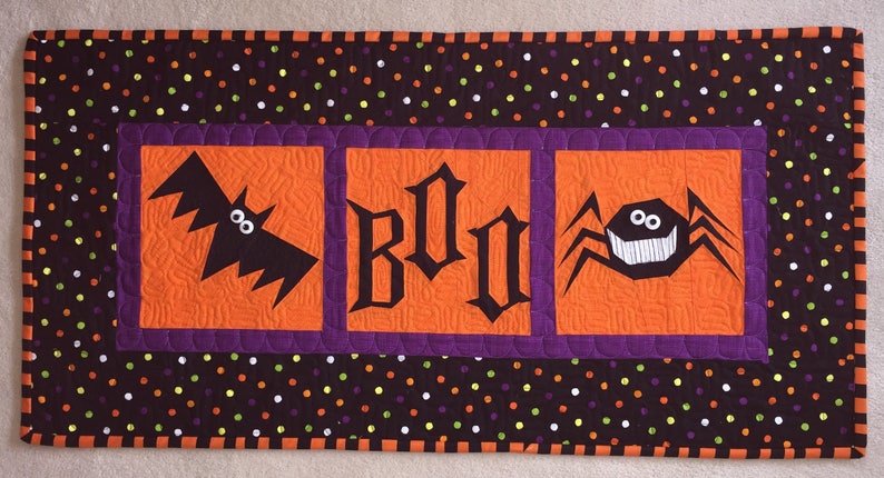 BOO Collection of 6 Halloween Paper Pieced Block Patterns in PDF image 1