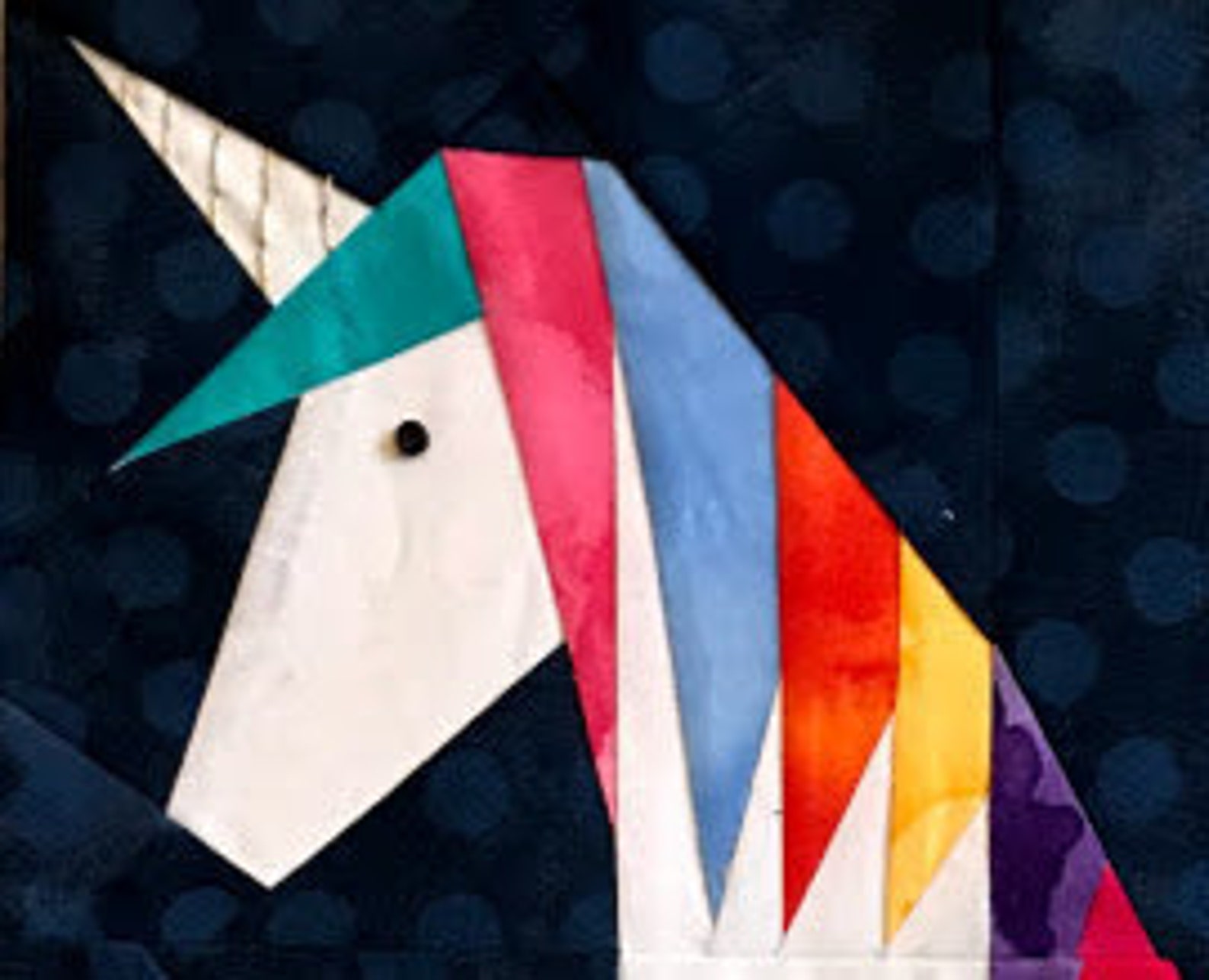 Large Unicorn Paper Piecing Pattern in PDF - Etsy