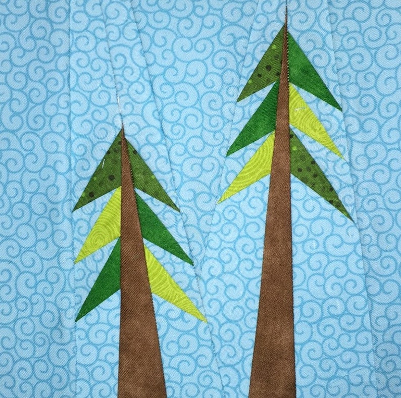 TREES Paper Pieced Block Pattern in PDF Etsy Canada